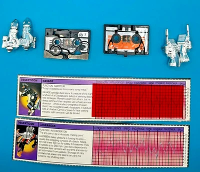 Transformadores Ravage & Laserbeak 1985 especificaciones técnicas completas G1 sin usar alta calidad Foto 1 de 2