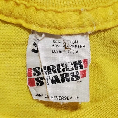 Camiseta vintage años 80 puntada única Fort Myers Beach FL XS Yellow Ocean Florida Foto 1 de 4