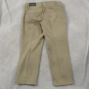 Ann Taylor Factory Sz 10 Pants Cropped Khaki Tan Straight Through Hip Thigh New - Picture 1 of 14