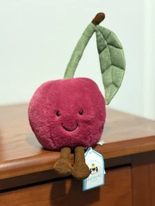 Brand New With Tags Authentic Jellycat Amuseables Cherry With Dustbag - Picture 1 of 2