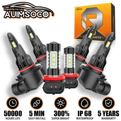 Kit combinado de faros antiniebla de haz alto bajo LED para Nissan Quest 2004-2009 Foto 1 de 4