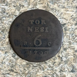 1799 6 Tornesi RC coin Kingdom Of Naples - Picture 1 of 7
