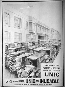 PUBLICITÉ UNIC LA CAMIONNETTE INUSABLE SANS REPOS NI ARRÊT ET ROULENT TOUJOURS - Imagen 1 de 1