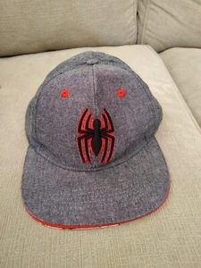 spiderman Boys Hat Gray Adjustable One Size - Picture 1 of 5