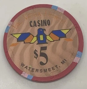 Lac Vieux Desert 5 $ CASINO CHIP Watersmeet Michigan Mi H&C RHC 2005 - Bild 1 von 2