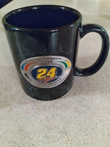 1999 JGM-NASCAR Jeff Gordon #24 Coffee Cup Mug, Black Marble, 3-time Cup Champ! - Picture 1 of 9