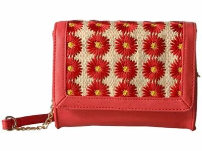 Jessica Simpson Candie Flap Cross Body, Cayenne/Red Flower - MSRP: $88.00 - Image 1 of 4