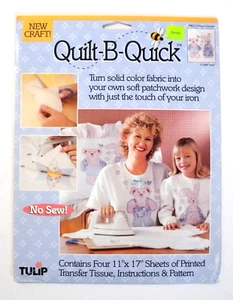 Quilt B Quick Happy Couple 4 11x17 Sheets of Printed Transfer Tissue No Sew - Bild 1 von 2