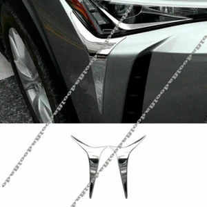 For Lexus UX 200 250h 2019-2022 Chrome Front Bumper Headlight Eyebrow Cover Trim - Picture 1 of 9