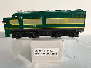 LIONEL6-8452-8453  #1 ERIE RR F-3 AB SET~DRK. GREEN & GREY~w~ Gold Stripes LKN - Picture 1 of 9