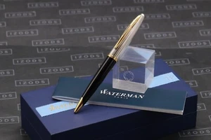 Waterman Carene Deluxe Black Silver Plated Ballpoint Pen - Picture 1 of 6