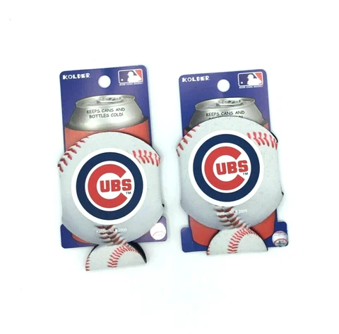 (2) CHICAGO CUBS BASEBALL CAN COOLERS COOZIES FREE SHIPPING! Cover