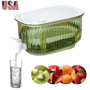 4L Fridge Cold Water Jug with Faucet Transparent Large Capacity Kitchen Supplies - Picture 1 of 18