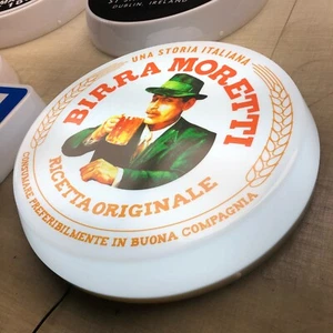 BIRRA MORETTI illuminated wall sign led light box Pub sign man cave home decor - Photo 1/14