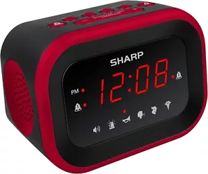 Sharp Super Loud Alarm Clock for Heavy Sleepers, 6 Extremely Loud Wake Up Sounds - Picture 1 of 6
