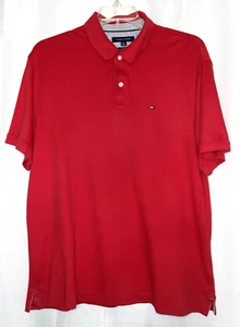 Tommy Hilfiger Custom Fit Men's Knit Polo Shirt Size XL Red B*O - Picture 1 of 5