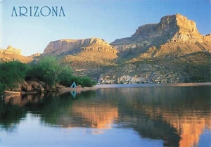 Postal Apache Lake at Sunrise Arizona AZ de colección - Imagen 1 de 2