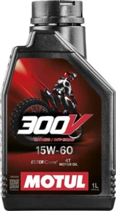 Motul 300 V 4T Off Road 15W-60 1 Ltr Premium 4-Taktöl für leistungsstarke Bikes - Afbeelding 1 van 1