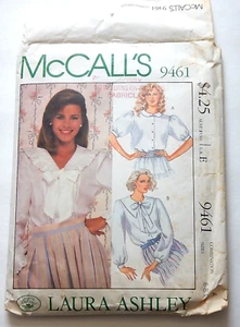McCall's 9461 Laura Ashley Blouse ©1985 size 6-8 Cut Complete - Picture 1 of 2