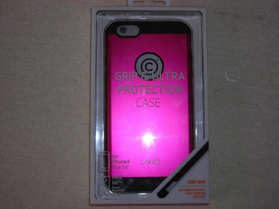 Lab C 握把和 Ultra 保护壳 适用于 iPhone 6 Plus 5.5 英寸 - 热粉色 - 全新带盒 — 第 1/3 张图片