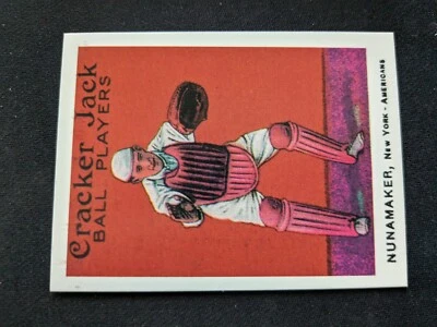 1915 Cracker Jack Reprint Baseball Card # 132 Les Nunamaker - New York Yankees - Image 1 of 3