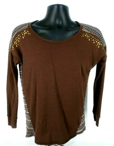Suéter Top MAURICES Mujer TALLA S Manga Larga Marrón Poliéster Rayón - Imagen 1 de 12