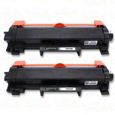 2PK Toner(w/Chip) for Brother TN760 TN730 use in L2370 L2350 L2550 L2750 L2710 - Image 1 of 2