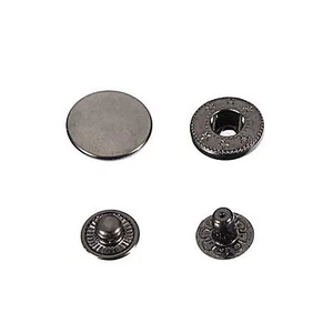 Botones a presión Botones Ropa 15mm Metal 50 Piezas Negro Botón - Imagen 1 de 1