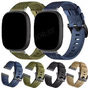 Braided Nylon Watch Band Strap For Fitbit Versa 4 Versa 3 Sense 2 1 Bracelet - Picture 1 of 17