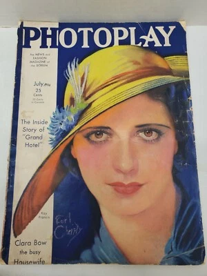 Photoplay Magazine July 1932 Greta Garbo Movie Actresses & Bathing Suits  - Image 1 of 4