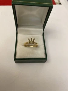 Solid 14k Gold Engagement Mounting Ring - Picture 1 of 7