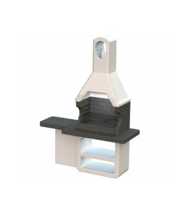 BARBECUE A CARBONELLA IN CALCESTRUZZO MODELLO ULISSE, 170X64X232 CM - SAROM F...