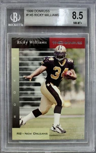Tarjeta Donruss Ricky Williams Texas NO Saints Dolphins Rookie 1999 #145 BGS 8,5 - Imagen 1 de 2