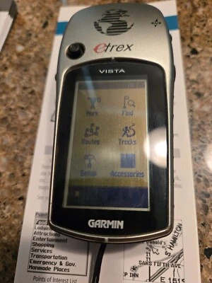 Garmin eTrex Vista Handheld Waterproof GPS Unit for Outdoors Navigation - Image 1 of 4