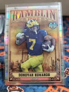 2023 Bowman Chrome U Donovan Edwards Ramblin’ Man Michigan Wolverines - Bild 1 von 2