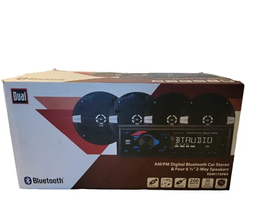 Car Stereo AM/FM Digital Car Stereo & Four 6 1/2 in 2-Way Speakers XDM17SPK4 New - Image 1 of 4