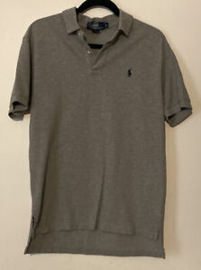 Polo Ralph Lauren Polo Shirt Adult Medium Gray Short Sleeve Classic Fit Men