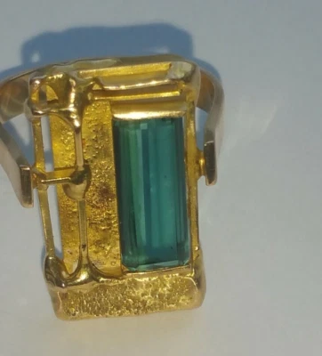 Turmalin 2,05 ct. Ring Gold 750 Handarbeit 7,01 Gramm Lapponia Art kein Altgold - Bild 1 von 4