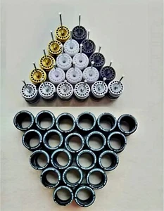 Set 10 cerchi Aero Disc Bridgestone Mix 11 mm e pneumatici in gomma Real Rider HotWheels - Foto 1 di 1