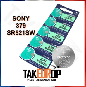 Lot de 1 2 3 5 piles montre SONY 1.55V 379 SR521SW D379 SR63 V379 AG0 - battery - Foto 1 di 1