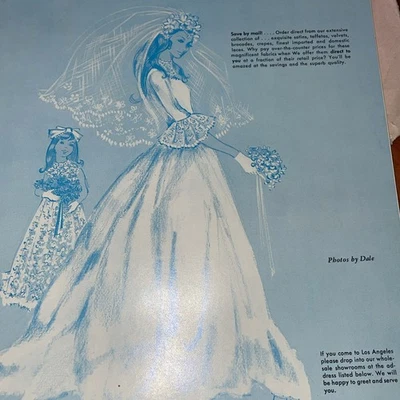 1980-е каталог калифорнийские ткани для официальных приемов и новобрачных кружевные узоры ткань цвет - Изображение 1 из 4
