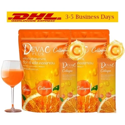 2xVitamina C Plus Colágeno Gluta 1.000 mg DEVA Bebida Polvo Suplemento 30 sobres Foto 1 de 4