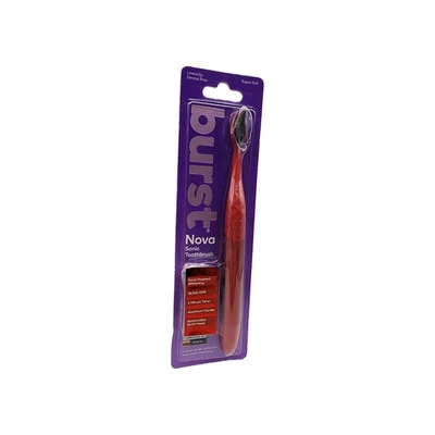 Nova Burst Sonic Powered Teeth Whitening Super-Soft Bristle Red Toothbrush - Image 1 of 4