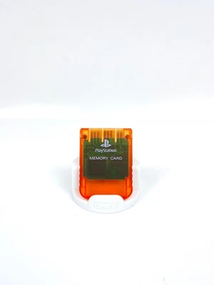 Sony SCPH-1020 1MB Memory Card - Arancione Fluo Trasparente - Immagine 1 di 4