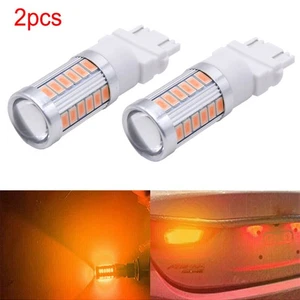 2PCS Yellow 3157 Car Reverse Light Backup 33-SMD LED Bulb Lamp Car Turn Signal - Bild 1 von 10