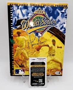 Programa Serie Mundial 1996 firmado por Mariano Rivera ~ JSA auténtico - Imagen 1 de 2