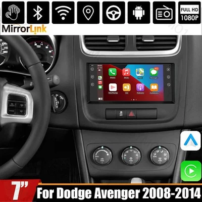 7‘’ Carplay Car Stereo Radio For Dodge Avenger 2008-2014 GPS Android 15 Navi - Image 1 of 4