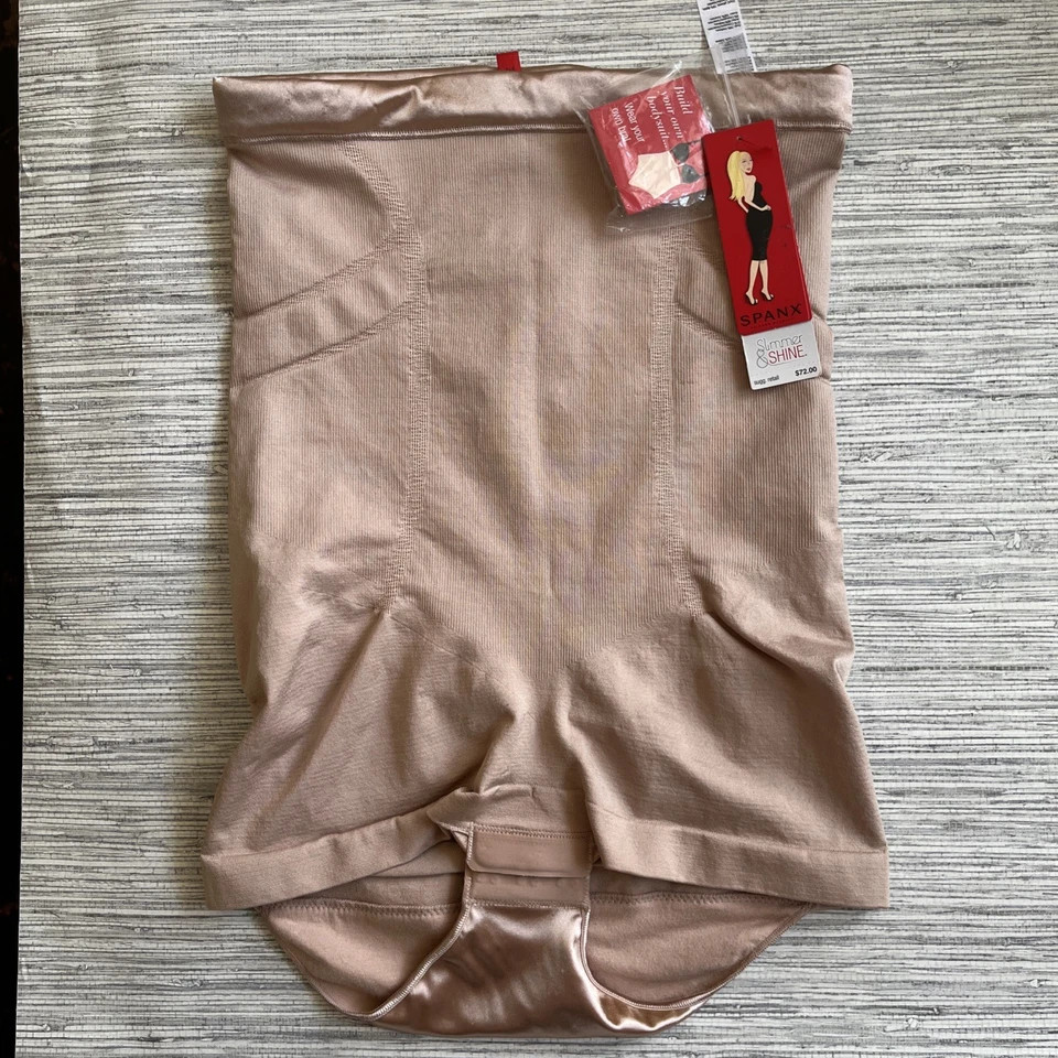 Spanx tamanho grande ouro rosa mais fino e brilhante Construa seu próprio bodysuit # 1457 novo com etiquetas - Imagem 1 de 4