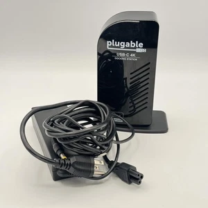 Estación de Acoplamiento Enchufable USB-C 4K Triple Pantalla Negra - Imagen 1 de 7