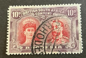 RHODESIA GV SG150, 10d carmín y morado profundo, VFU. Gato 60€. - Imagen 1 de 2